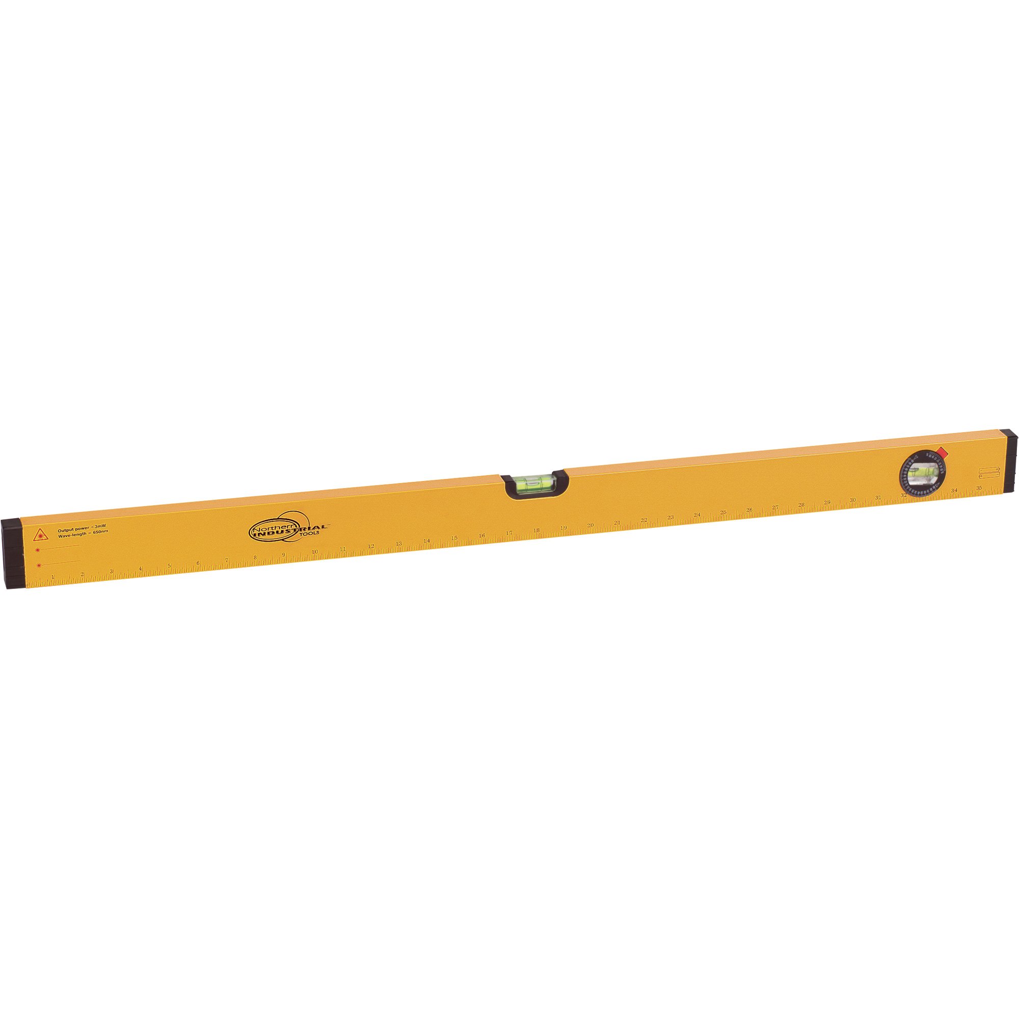 Northern Industrial Tools Deluxe Aluminum Laser Level — 36in. Length